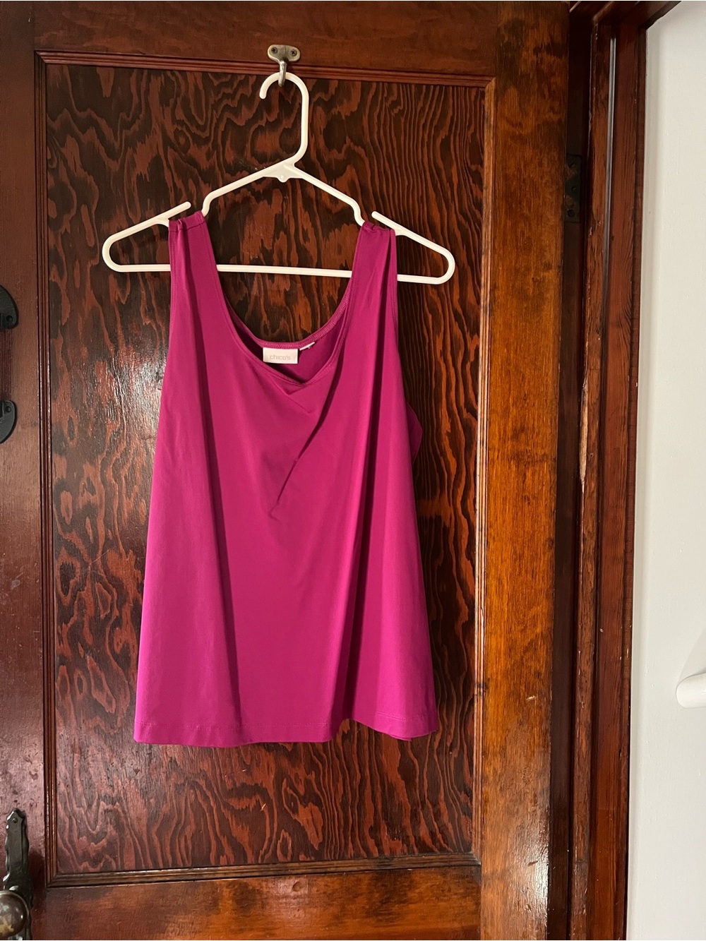 Chico’s Magenta Drape Neck Tank Top